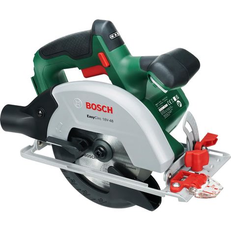 Bosch 18V System sierra circular a batería EasyCirc 18V-48 (corta madera hasta 48 mm adaptador de aspiradora, guía paralela incl.)