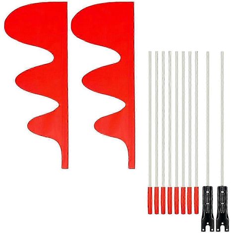 Lot de 2 drapeaux de sécurité pour vélos, drapeaux pour vélos enfants, drapeaux pour remorques de vélo, drapeaux réglables de 1,80 m en forme de queue de dinosaure avec mât. (1/5)