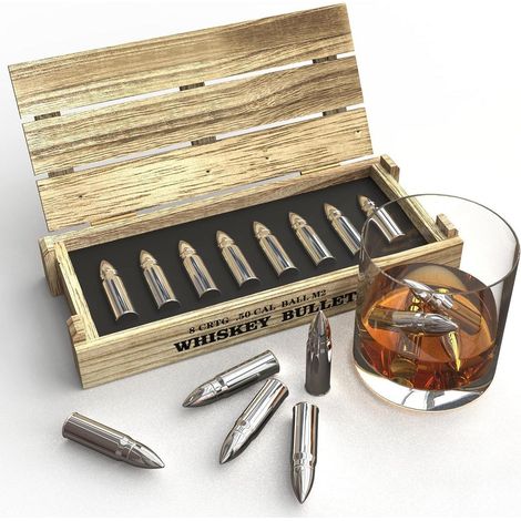 Eiswürfel Bullet Edelstahl Whisky Steine Geschenke 8 Bullet Eiswürfel (1/5)