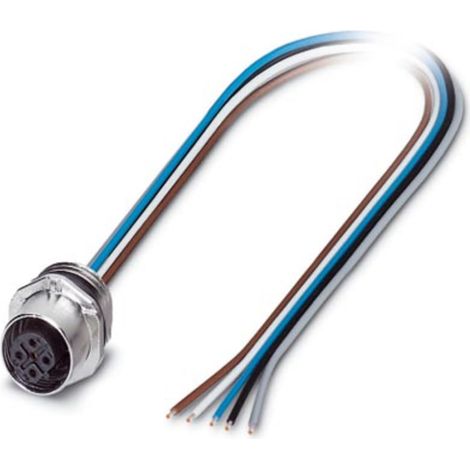 Phoenix Contact 1520000 Sensor-/Aktor-Einbausteckverbinder M12 Buchse, Einbau 0.50 m Polzahl Sensore