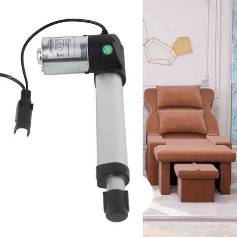 Attuatore lineare elettrico per lettino da massaggio e poltrona relax con interruttore - Spinta 4000 N, corsa 150 mm, ABS + lega di alluminio, 1 maschio + 5 femmina (1/4)