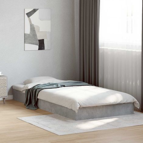 Estructura de cama de suelo Gris Hormigón 80 x 200 cm