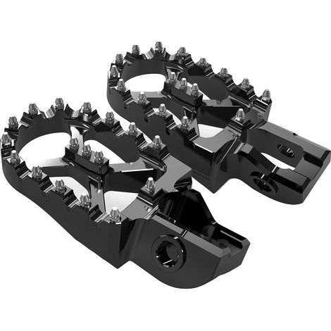 Reposapiés, plataforma ancha, aluminio de alta calidad, negro.