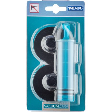 WENKO Eckregal 2 Etagen Classic Plus Black mit Vacuum-Loc® Adapter, Befestigen ohne bohren, Schwarz, Stahl schwarz, Kunststoff schwarz (1/5)