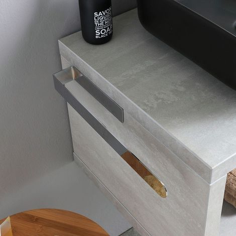 Porta Asciugamano Fianco Mobile Cromato In Acciaio Inox