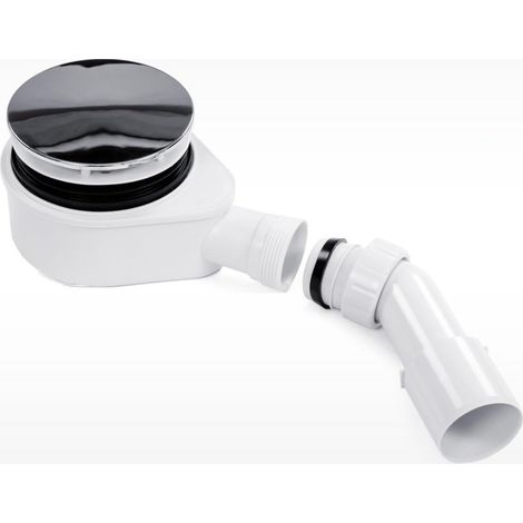 Schläfer 4397006 Sifone Piatto Doccia Piletta di Scarico per Piatto Doccia Sifonata Ispezionabile, per foro doccia diam 90 mm, Tappo Coperchio Cromato Tubo di scarico diam 40/50 mm (1/5)