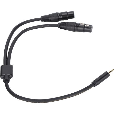 Câble double XLR femelle vers jack 3,5 mm pour connexion audio professionnelle (1/5)