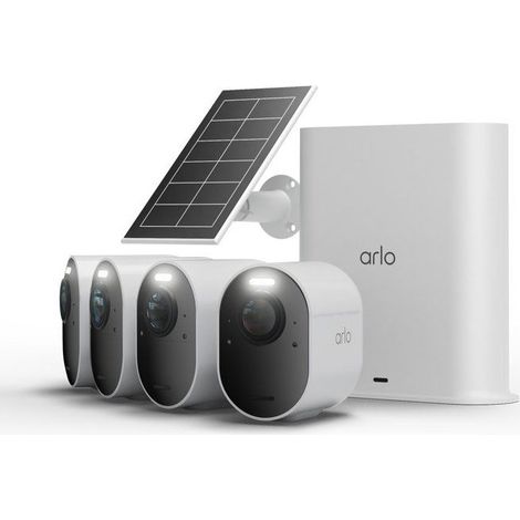 Kit di videosorveglianza ARLO Ultra 3 con 4 telecamere, pannello solare, 4K, WiFi, IP65 (1/5)