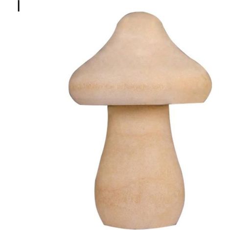 Champignon en bois - Décoration artisanale non peinte - Pour ateliers créatifs enfants et décors de jardin féerique - 1 pièce style I (1/2)