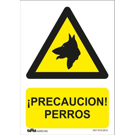 Panneau de danger pour distributeur automatique de billets avec mention « Attention au chien » en PVC, 30 x 20 cm, résistant aux