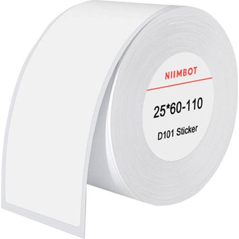 Etichette adesive termiche Niimbot 25x60 mm, 110 pezzi (bianche)