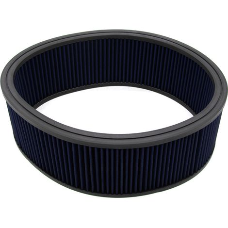 Filtro de aire de repuesto redondo, lavable y reutilizable de alto flujo para Chevy Ford Mopar SBC BBC de 14 pulgadas x 5 pulgadas. (1/5)