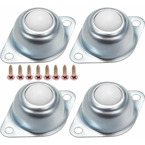 FOREHILL 4 PCS Roulette a Bille Roulement de Transfert Roulement Convoyeur Roulettes pour Meubles Roulette a Bille Nylon Roulettes à Billes de Transfert pour Convoyeur, Transmission, Meubles (1/5)