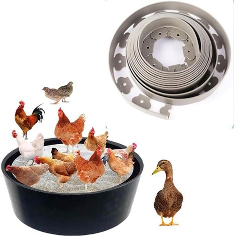 Baignoire de Sable pour poulailler - Construction sans Fond - Environnement en polyéthylène - Bain de Sable pour Poulets - Réservoir de Nettoyage pour poulaille (Grey) (1/5)