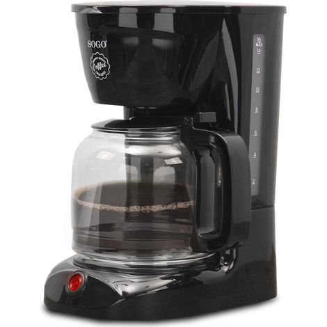 SOGO Human Technology Drip 15 Kaffeemaschine Schwarz Fassungsvermögen Tassen=15 Glaskanne, Warmhalt (1/5)