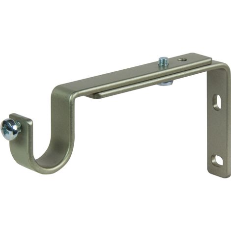 2 supporti 11-15 cm nichel piattina per tubo tenda diametro 20 mm