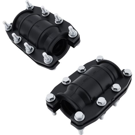 Lot de 2 colliers de réparation de fuite de tuyau d'eau pour tuyaux en polyéthylène/PVC de 25 mm, tuyau en fer, 100 x 79 mm (1/5)