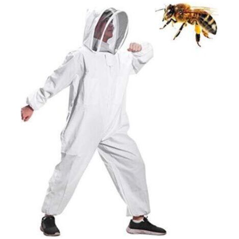 Combinaison d'apiculture intégrale, vêtements à capuche avec manteau de protection en voile (XL)
