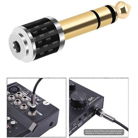 Adaptateur 3,5 mm vers 6,35 mm, adaptateur de prise jack 6,35 mm vers adaptateur pour casque 3,5 mm (1/4)