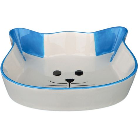Gamelle, tête de Chat avec Visage, céramique, 0, 25 l/12 × 12 cm, Coloris variés (1/4)