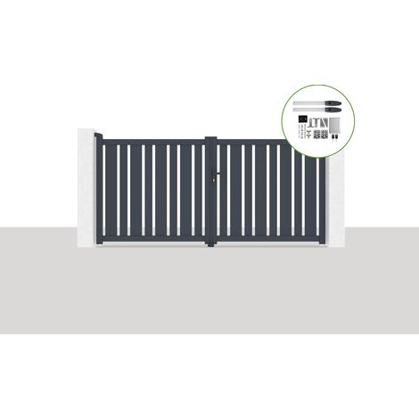 Pack portail battant électrique 300x140cm VEYMONT + Motorisation HICKER B200 (1/5)