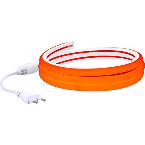 LED-Streifen Neon Dimmbar 220V Orange Halbrund 180° 7.5W/m Schnitt 100cm IP67 nach Maß 50 m