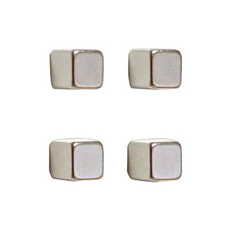 Magnet 10 x 10 x 10 mm (B x H x T) 3kg Neodym silber 4 St./Pack. (1/3)