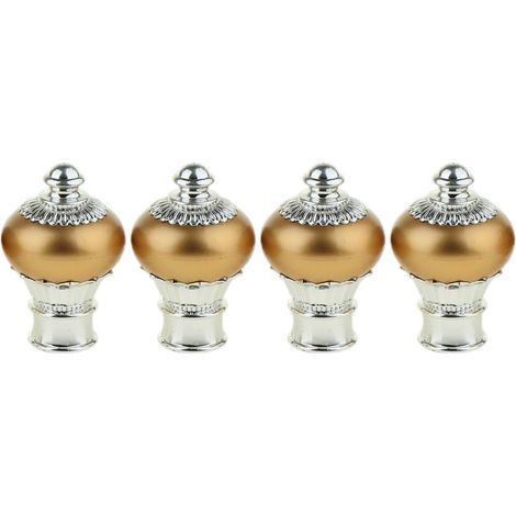Capuchons Décoratifs Pour Tringle à Rideaux 28 Mm De Diamètre Intérieur. Style Or Brillant1 (1/5)