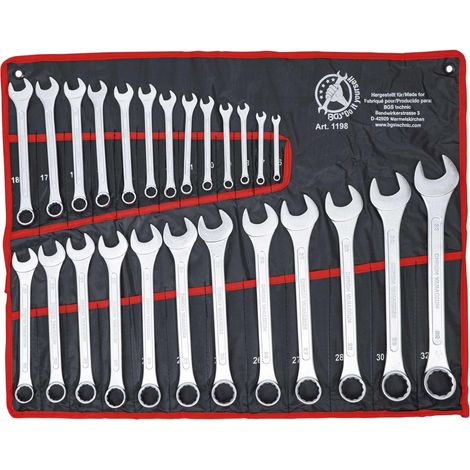 CHIAVI COMBINATE DA 6 A 32 MM - SET DI 25 CHIAVI COMBINATE CROMATE