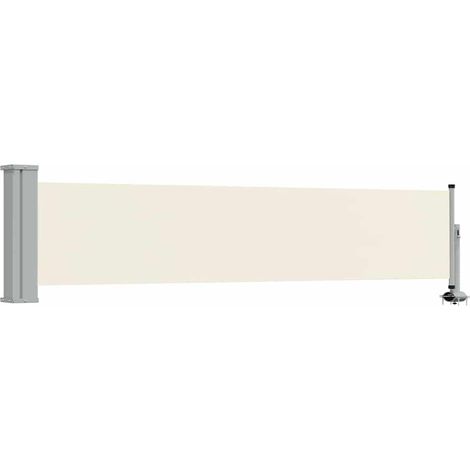 Auvent latéral rétractable de patio 60x300 cm Crème (1/5)