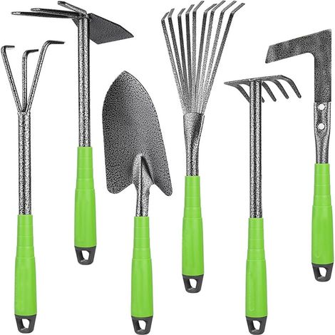 Set 6 teilig ergonomisch robust Aluminiumlegierung Rechen