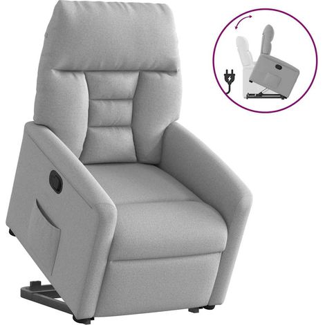vidaXL Fauteuil inclinable gris nuage tissu (1/5)