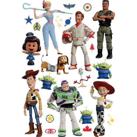 Stickers repositionnables Disney - Toy Story 4 - 42.5CM x 65 CM (1/4)