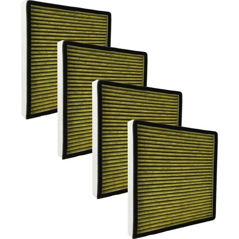 vhbw 4x 4-in-1 Filter Ersatz für Boneco 46917 für Luftreiniger - Mit Aktivkohle, Partikelfilterschicht und biofunktionaler Beschichtung