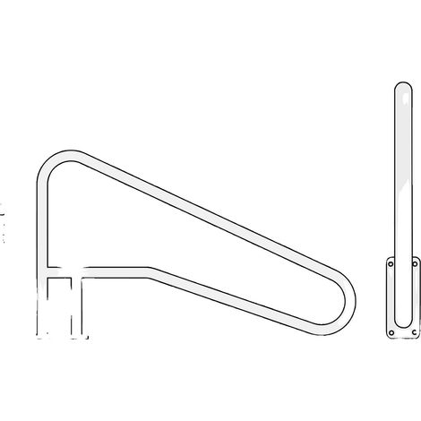 Barre d'appui de piscine, Acier inoxydable, Poignée antidérapante, 54x36 pouces 1pcs (1/2)