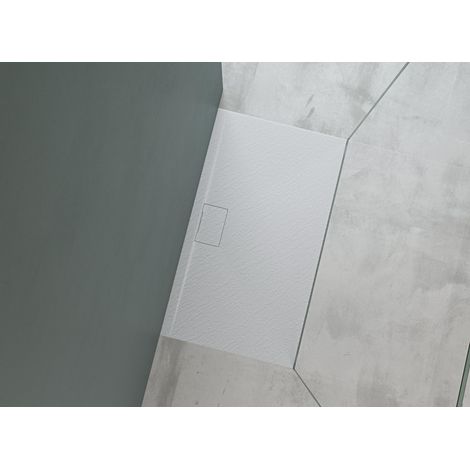 Mai & Mai Duschtasse Duschwanne aus Mineralguss BxTxH: 70x120x3 cm Mineralgusswanne in Weiß DIN-Anschlüsse Geoma07