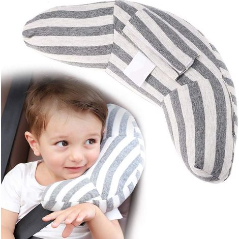 Coussin de voiture pour enfant - Adaptateur de voiture, coussin de nuque, repose-épaules, protection pour ceinture de sécurité, amovible, lavable et pratique (1/5)