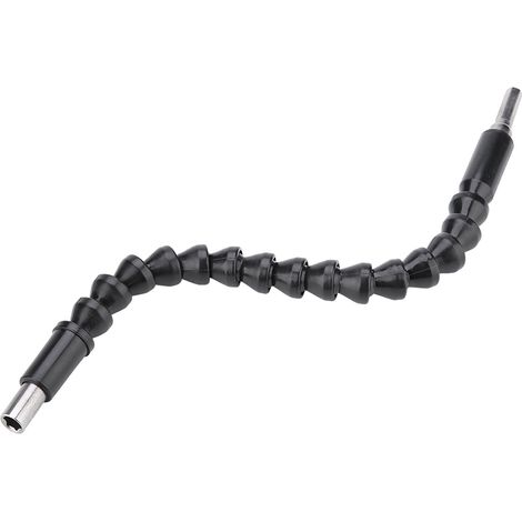 Rallonge flexible pour perceuse 1/4 pouce, arbre souple articulé multi-angles 290 mm noir, outil de perçage flexible (1/5)