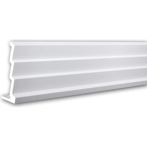Cornisa 150145 Profhome Moldura decorativa Perfil de estuco diseño moderno blanco 2 m