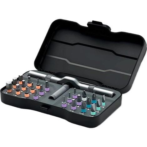 Kit de clé portable – Ensemble tournevis à cliquet, outils réparation industrielle, poignée ergonomique, organiseur robuste, appareil précision compact multifonction - (1/5)