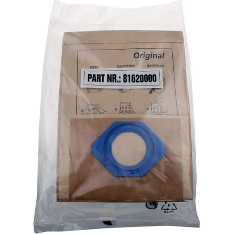 Nilfisk Bolsa para aspiradora modelo 81620000 papel 5 bolsas