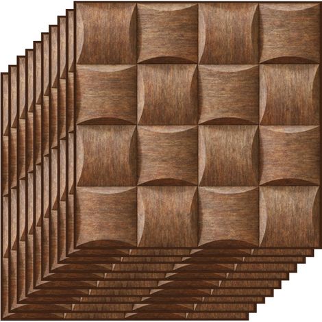 Papier peint adhésif 3D couleur chocolat, résistant à l'eau et à l'humidité, amovible et facile à poser, en PVC, pour salon, salle de bain, cuisine ou plan de travail. (1/5)