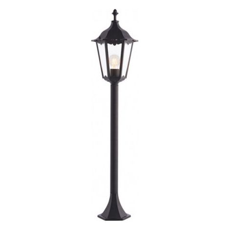Endon Burford - Lampadaire extérieur à 1 lumière, peinture noire mate, verre IP44, E27 (1/4)