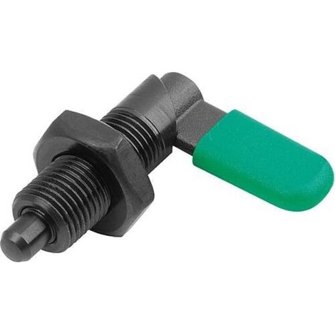 KIPP Sperrriegel D=12 M20x1,5 Form D Stahl brüniert mit Gewindehülse und Kappe (1/3)