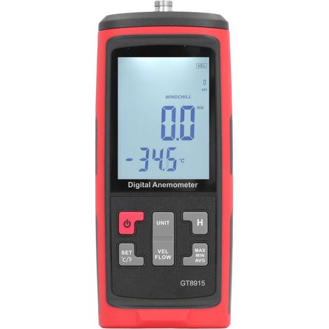 Anémomètre numérique portable avec capteur télescopique, mesure vitesse du vent et débit d'air CFM, pour CVC, tir sportif, drone et voilier
