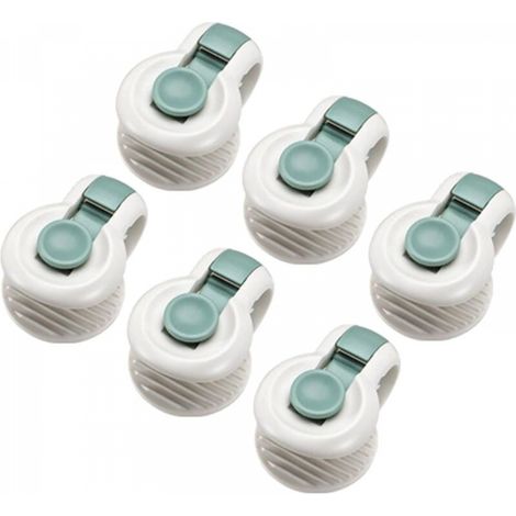 Lot de 6 clips pour housse de couette pour draps de lit, sans épingles, fixation anti-mouvement (1/5)