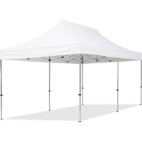 TOOLPORT pop up gazebo 3x6m canopy with aluminium frame folding garden tent Water repellent white (1/5)