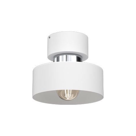 Plafoniera rotonda bianca cromo Marti Luminex E27 15W