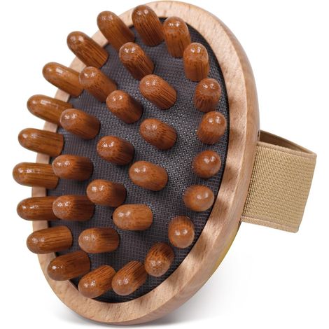 Brosse de massage en bois pour cuir chevelu - Outil de massage en bois pour la croissance de la tête, des cheveux, du ventre, de la cellulite - Multifonctionnel - Coussin d'air pour homme et (1/5)