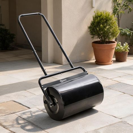 Rouleau à gazon noir avec réservoir 38L manche en U 58 x 32,5 x (1/5)